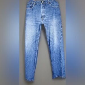 Levis 505 Mens Medium Blue Denim Regular Fit Cotton Jeans 5-Pocket Size 38X32*